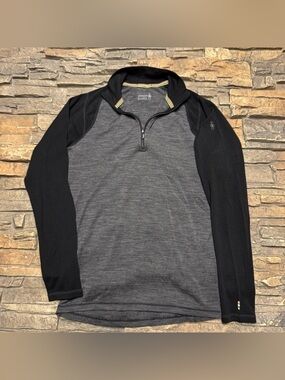 Smartwool Merino Wool 250 Base Layer 1/4 Zip Shirt Shacket Men’s Small Pullover